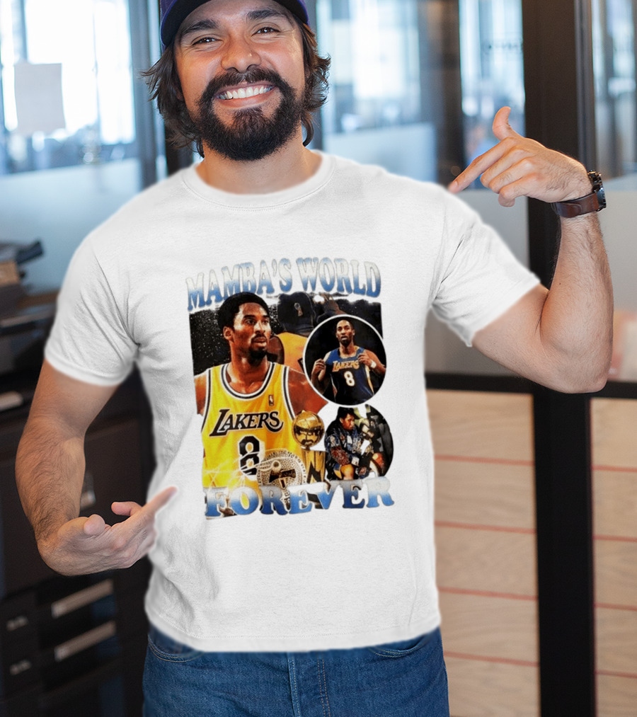 Mamba's World Forever Lakers Kobe Bryant 8 T-Shirt