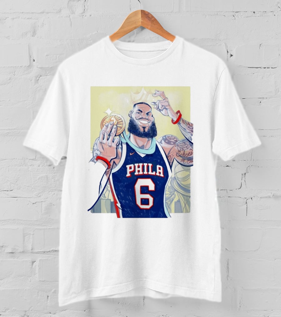 LeBron James Phila 6 Caricature NBA T-Shirt