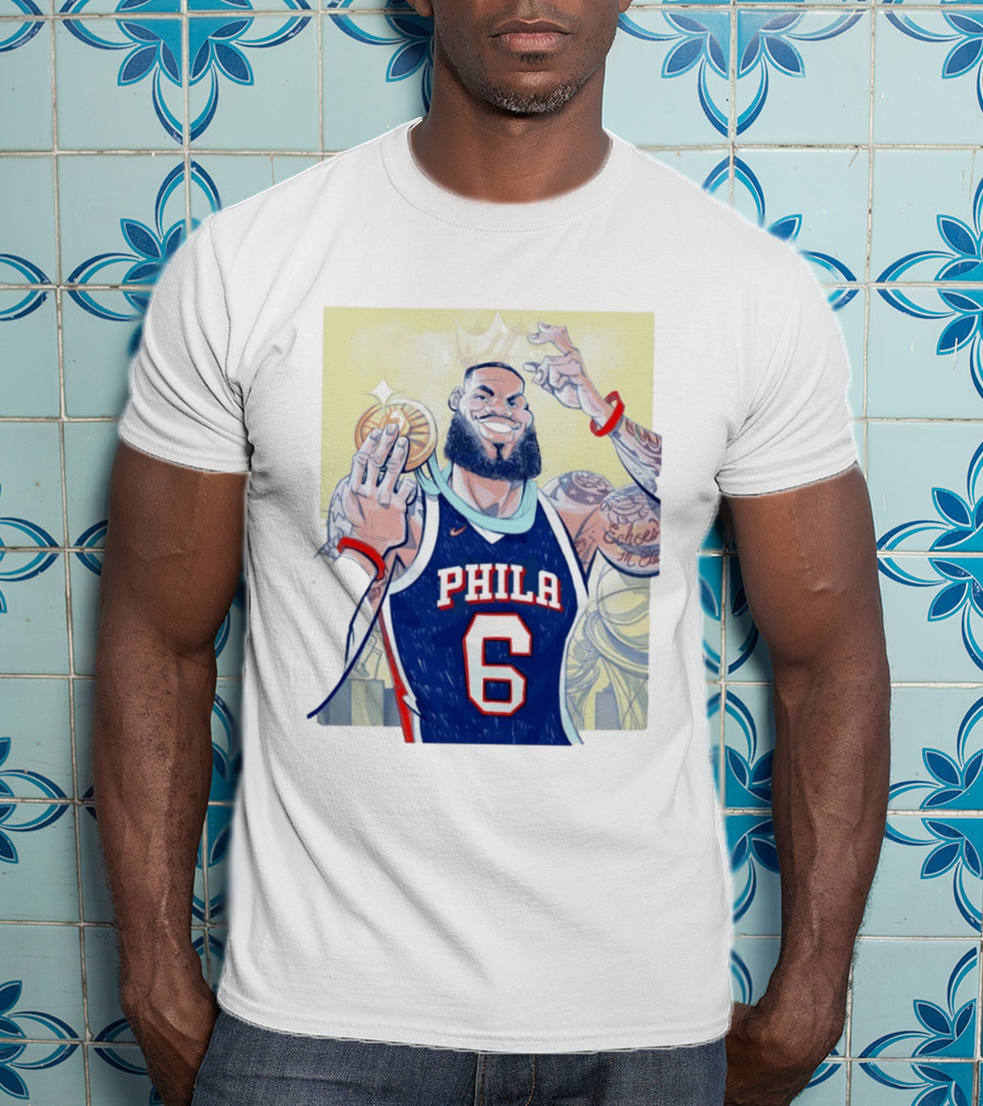 LeBron James Phila 6 Caricature NBA T-Shirt