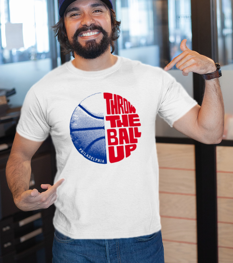 LeBron James Philadelphia 76ers Throw The Ball Up Basketball T-Shirt