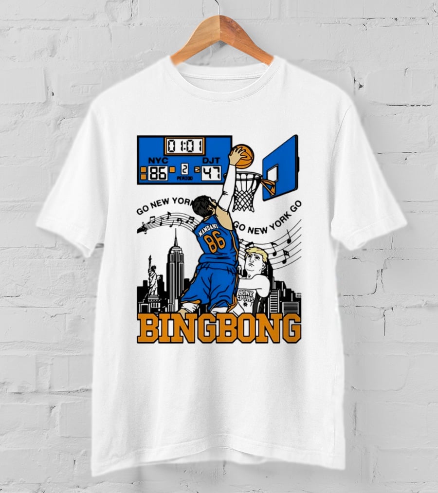 Mamdani 86 NYC DJT Go New York Basketball Bing Bong Epstein Files T-Shirt