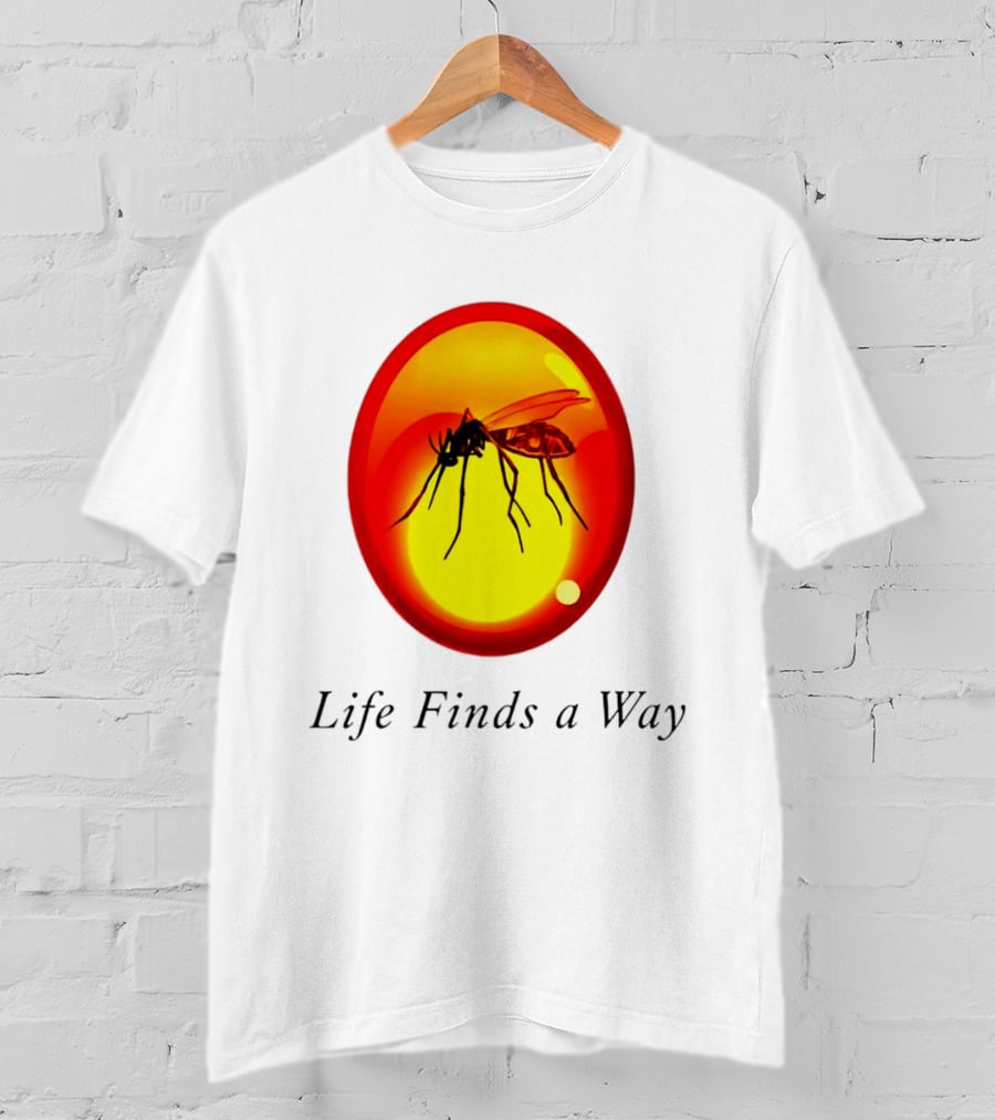 Mosquito In Amber Life Finds A Way Jurassic Park T-Shirt