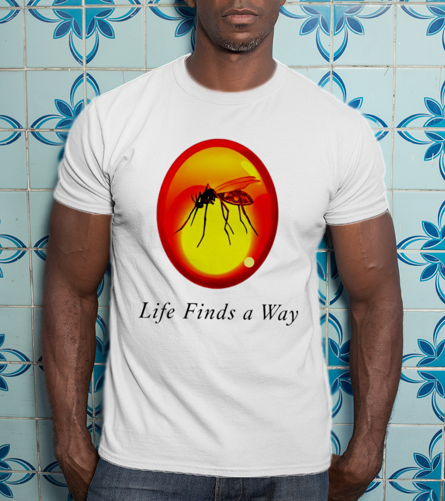 Mosquito In Amber Life Finds A Way Jurassic Park T-Shirt