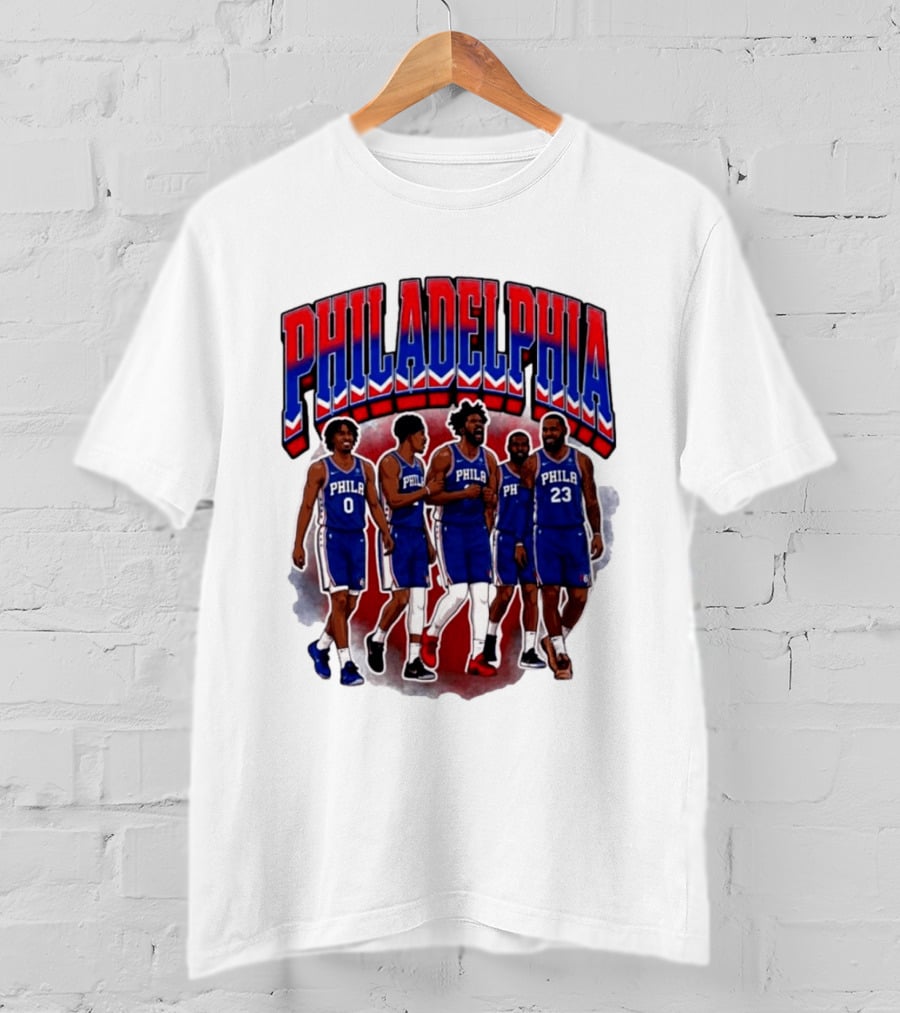 Philadelphia Basketball Starting 5 PHILA 23 0 T-Shirt