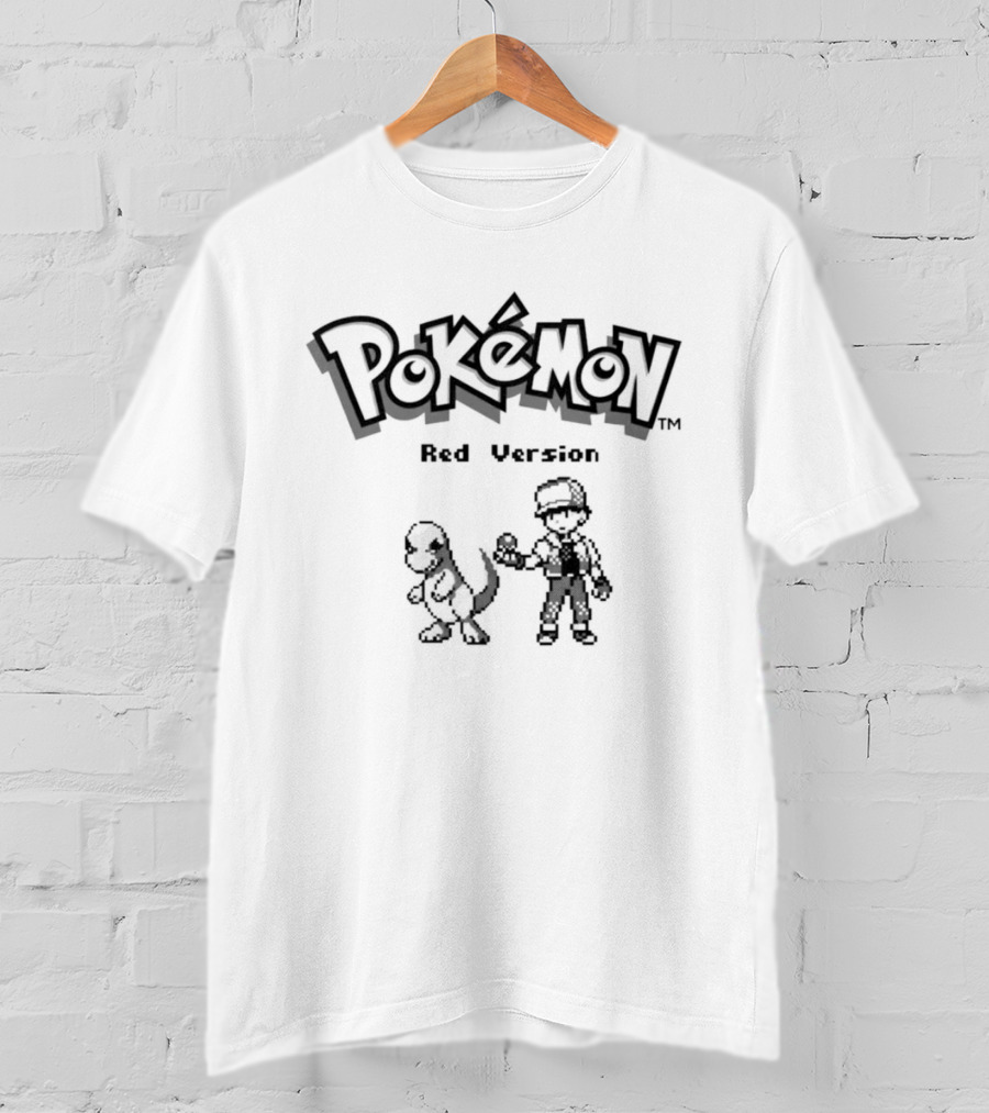 Pokémon Red Version 30th Anniversary 8 Bit Game T-Shirt