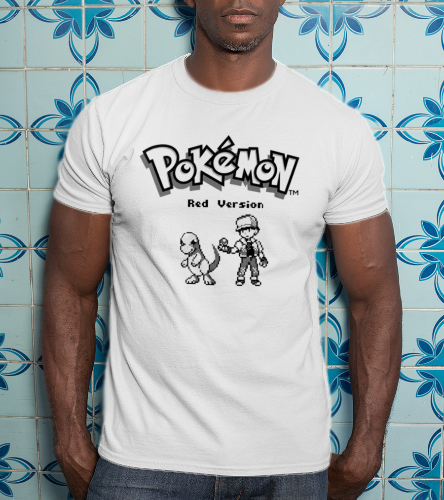 Pokémon Red Version 30th Anniversary 8 Bit Game T-Shirt