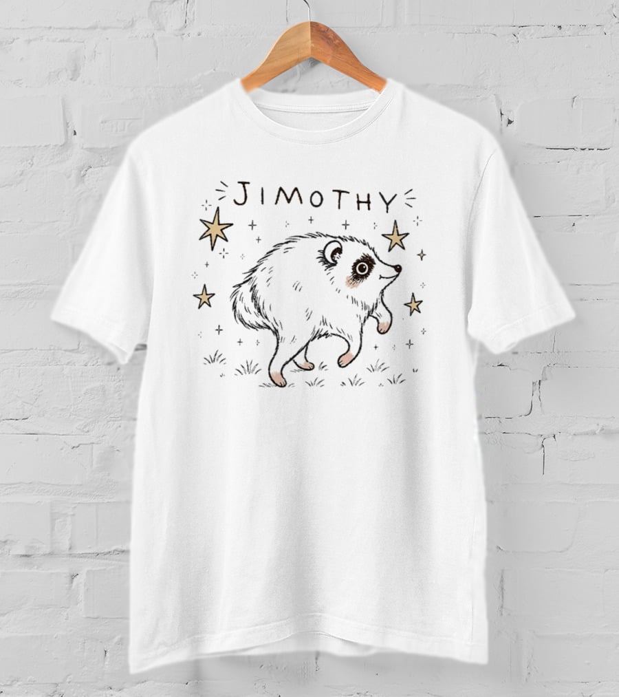 Jimothy Raccoon With Stars And Whimsical T-Shirt