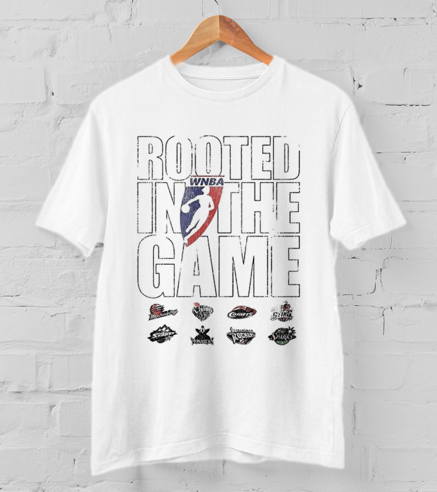 Rooted In The Game WNBA 2027 Basketball Iconic Red And Blue T-Shirt