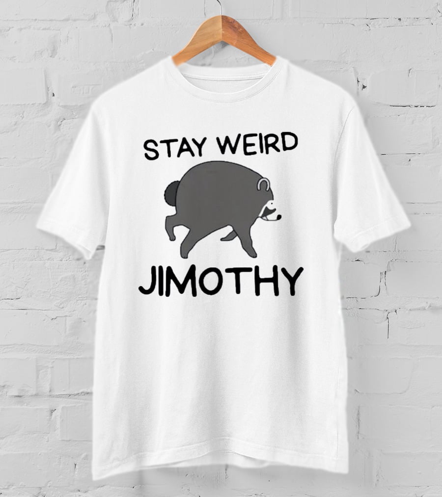 Stay Weird Jimothy Raccoon Retro Vibe T-Shirt