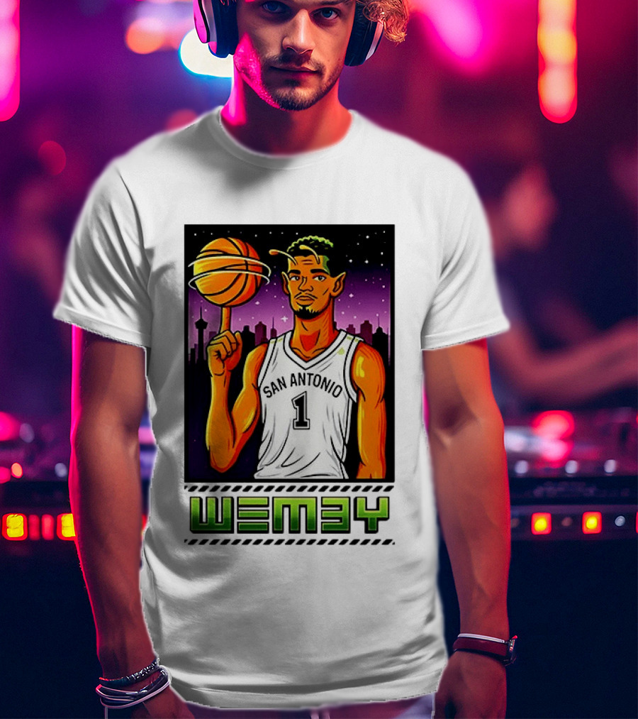 Wemby No 1 San Antonio Basketball Alien T-Shirt