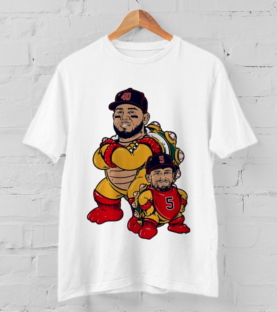 Bowser And Mini Bowser Willson Contreras Caleb Durbin Boston Red Sox T-Shirt