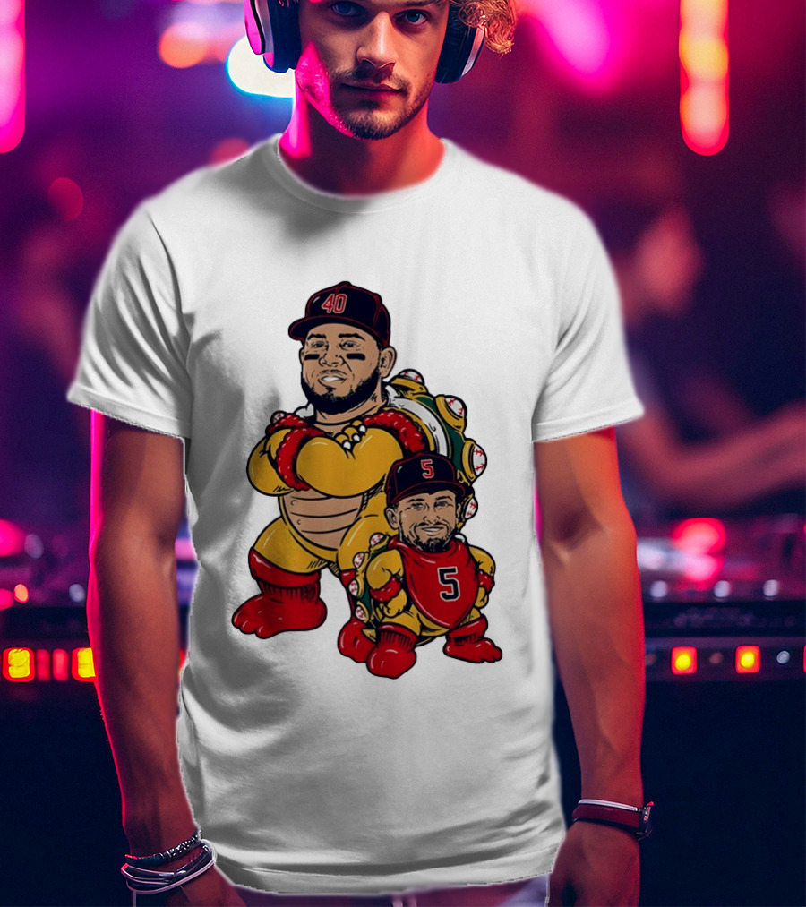 Bowser And Mini Bowser Willson Contreras Caleb Durbin Boston Red Sox T-Shirt