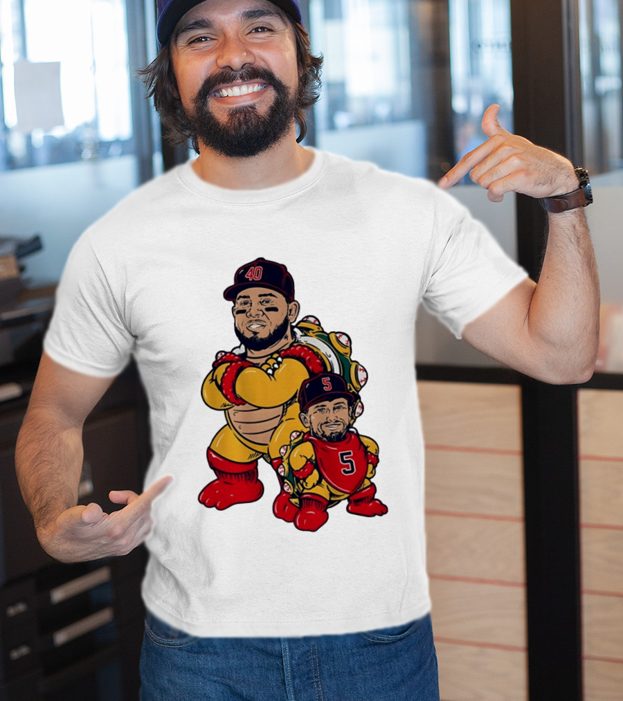 Bowser And Mini Bowser Willson Contreras Caleb Durbin Boston Red Sox T-Shirt