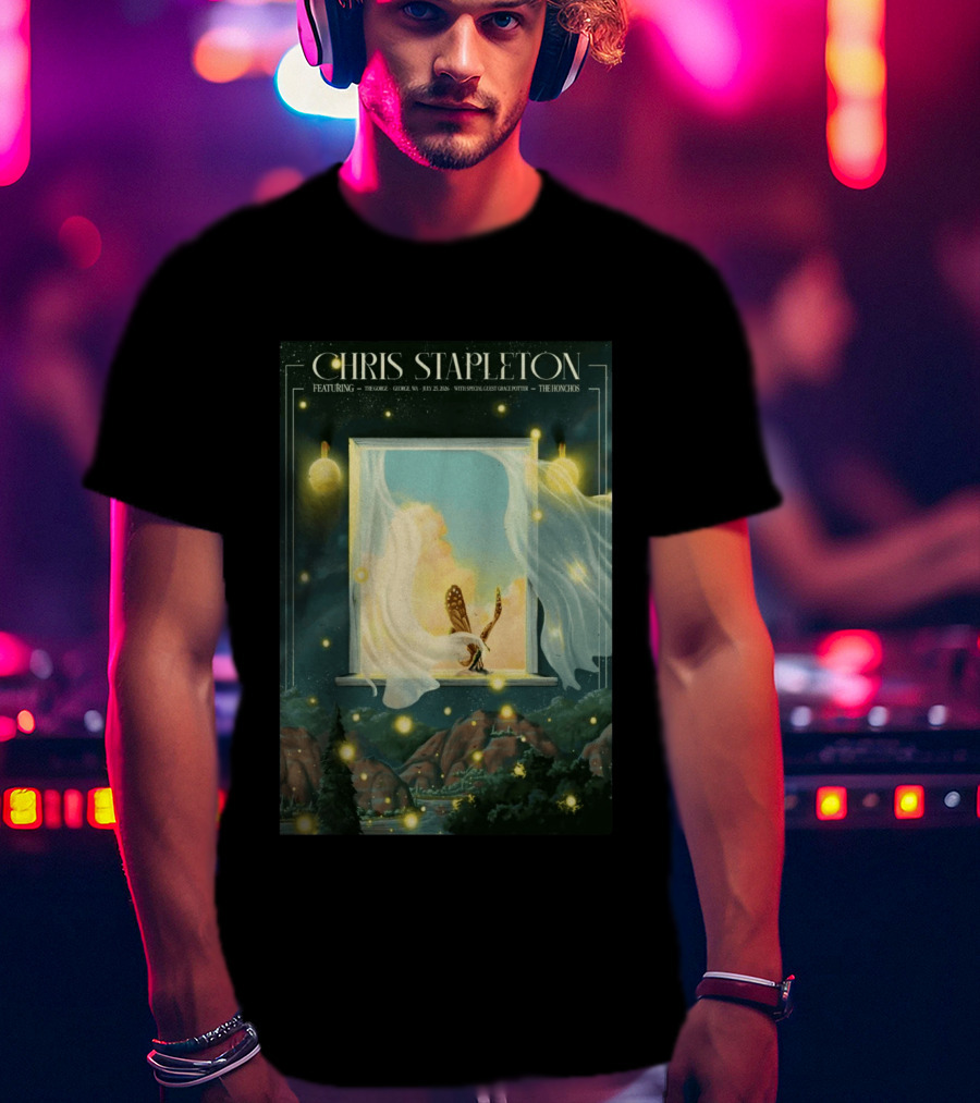 Chris Stapleton Featuring The Gorge George WA July 25 2026 With Special Guest Grace Potter The Honchos T-Shirt