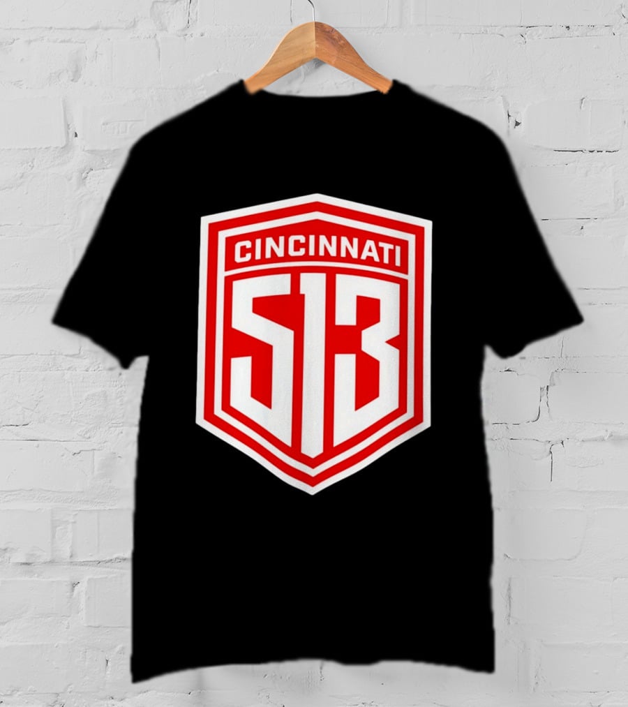 Cincinnati 513 Shield Emblem Area Code T-Shirt