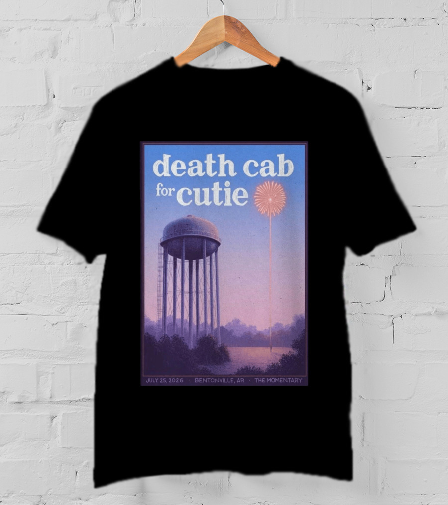 Death Cab For Cutie July 25 2026 The Momentary Bentonville AR Water Tower Firework T-Shirt