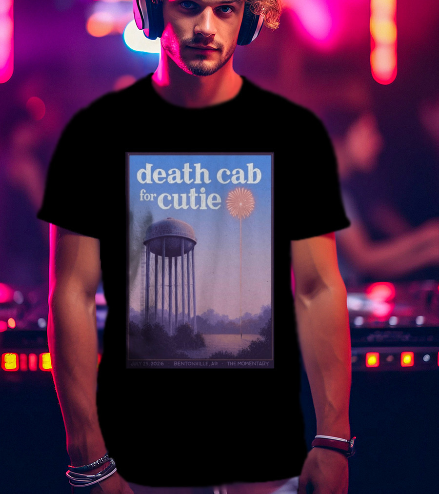 Death Cab For Cutie July 25 2026 The Momentary Bentonville AR Water Tower Firework T-Shirt