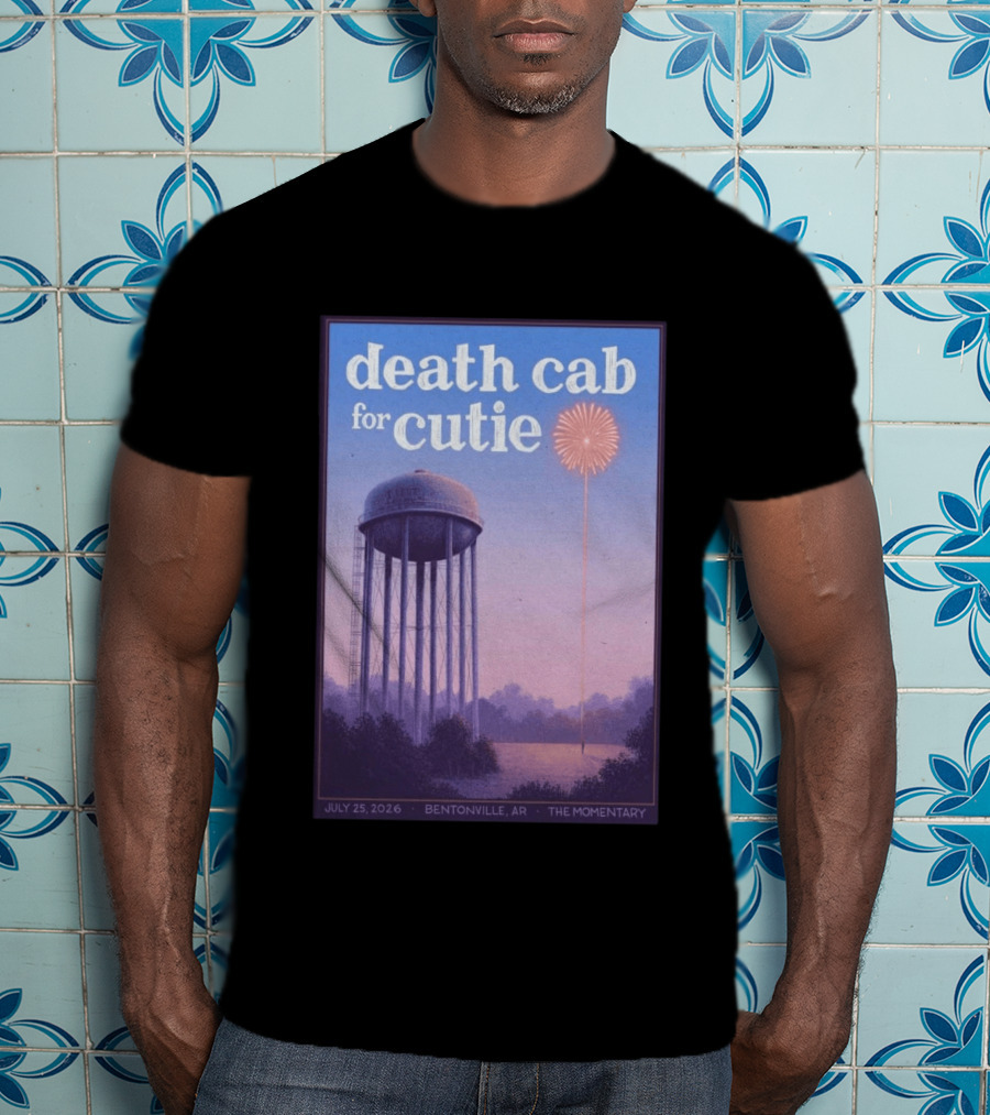 Death Cab For Cutie July 25 2026 The Momentary Bentonville AR Water Tower Firework T-Shirt