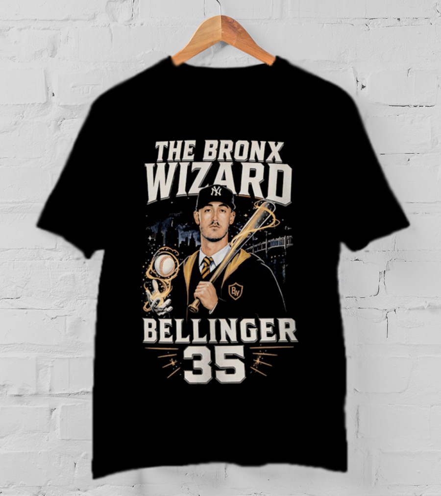 The Bronx Wizard Bellinger 35 Baseball Magic NYC Wizardry T-Shirt