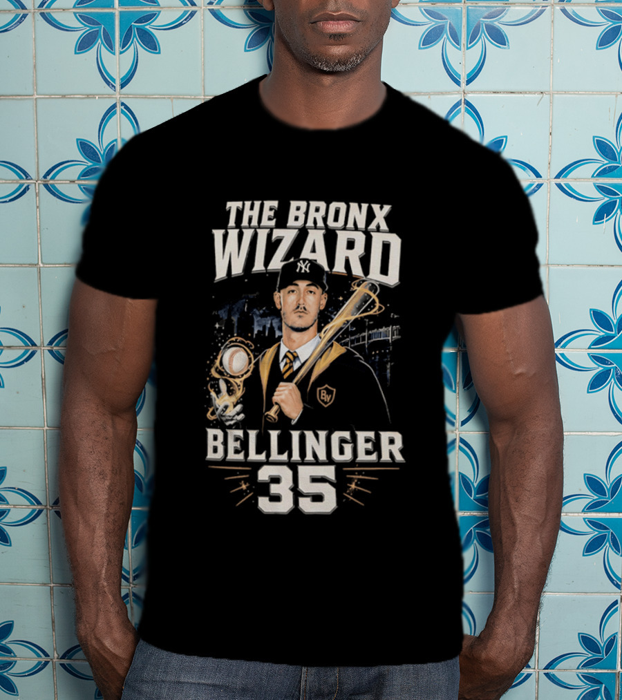 The Bronx Wizard Bellinger 35 Baseball Magic NYC Wizardry T-Shirt