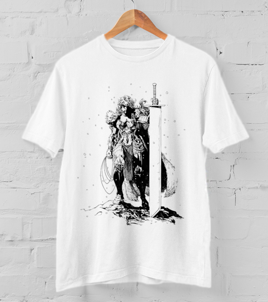 Absolute Wonder Woman Warrior Icon With Sword And Shield T-Shirt