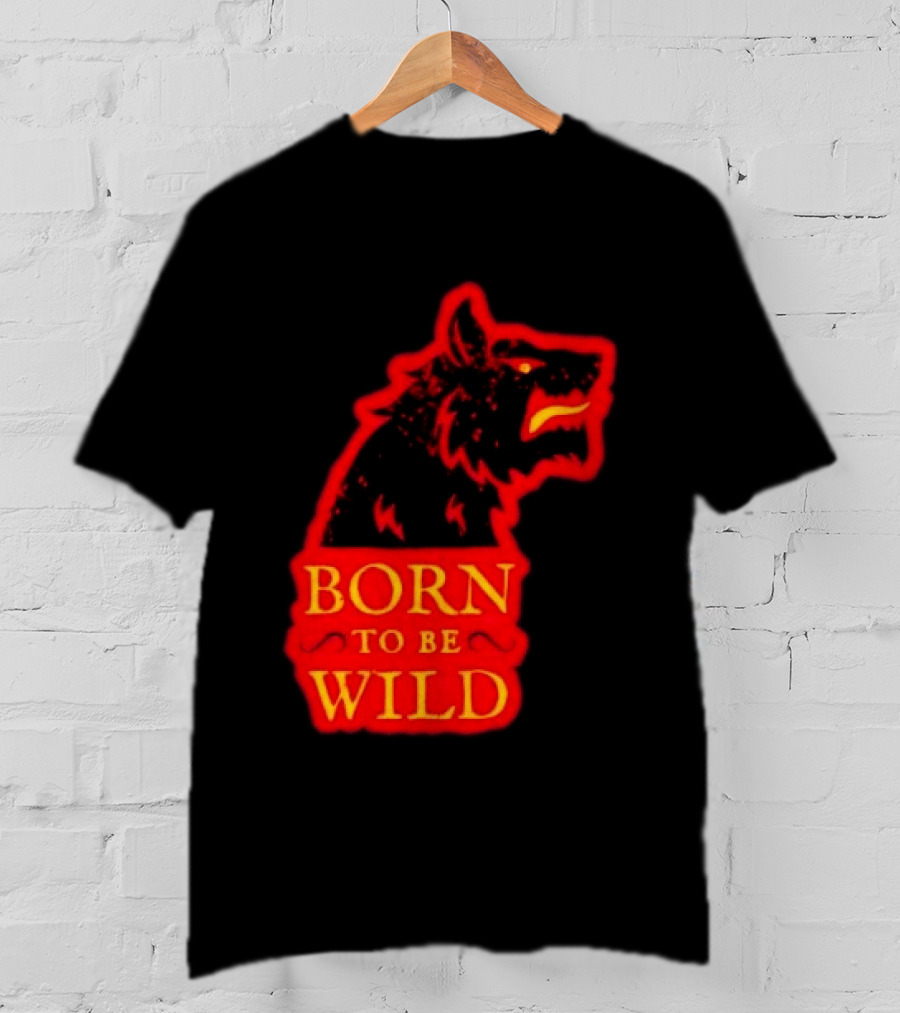 Born To Be Wild Wolf Silhouette Red T-Shirt