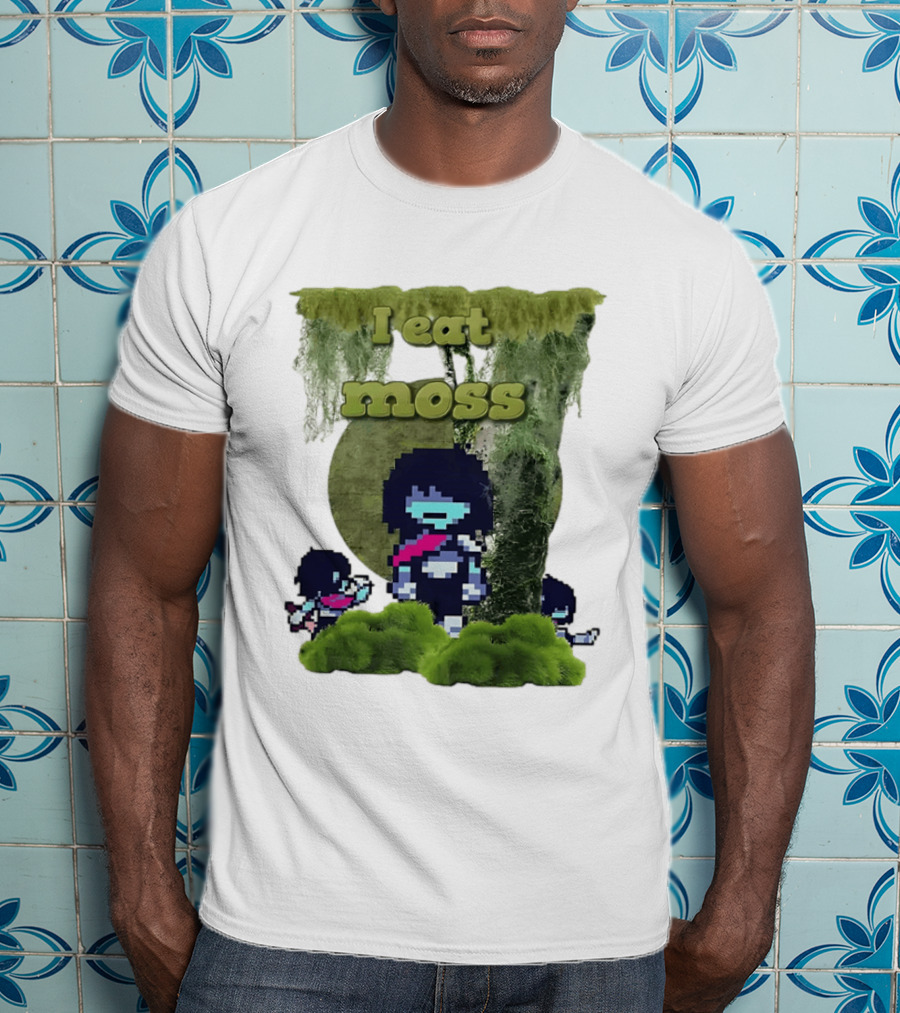 Deltarune I Eat Moss Pixel Art With Character And Mossy T-Shirt