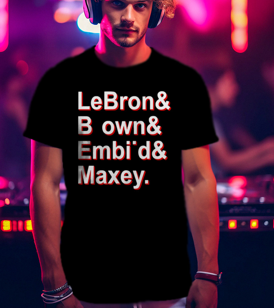 LeBron Brown Embiid Maxey Philadelphia 76ers NBA 2026 T-Shirt