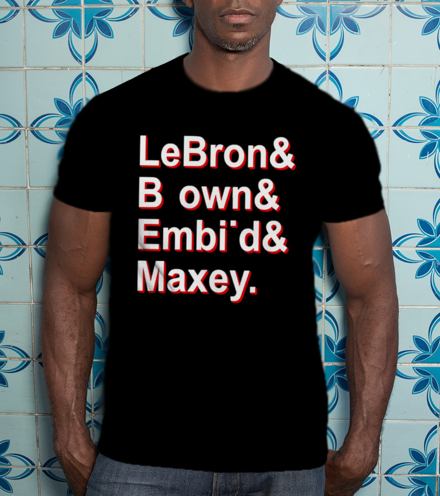 LeBron Brown Embiid Maxey Philadelphia 76ers NBA 2026 T-Shirt