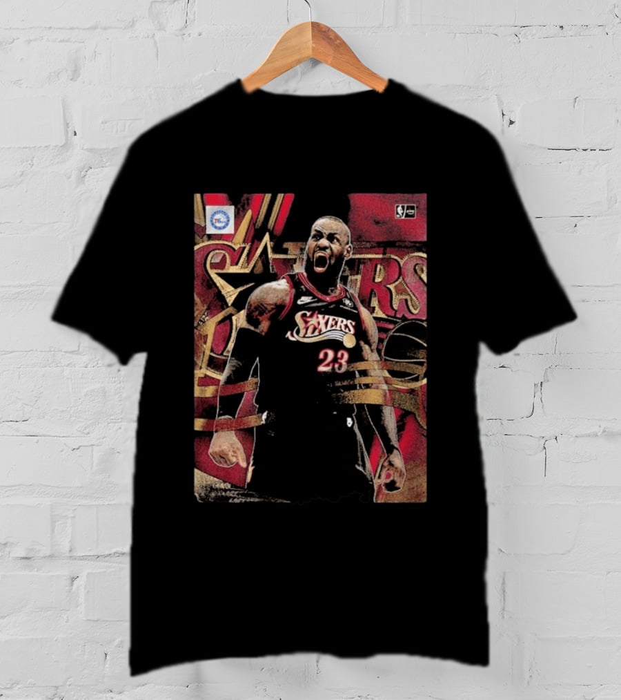 Lebron James Joins Philadelphia 76ers Number 23 NBA Team Jersey T-Shirt