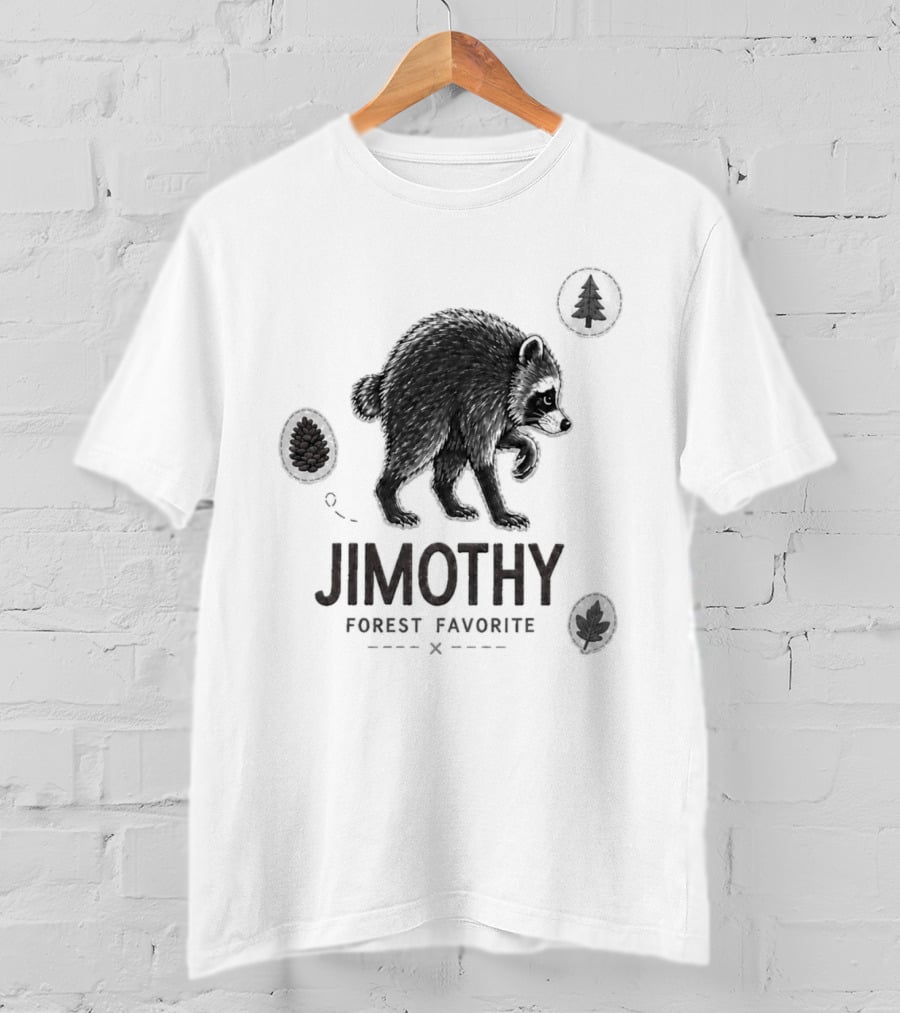 Jimothy Forest Favorite Bear Silhouette And Trees T-Shirt