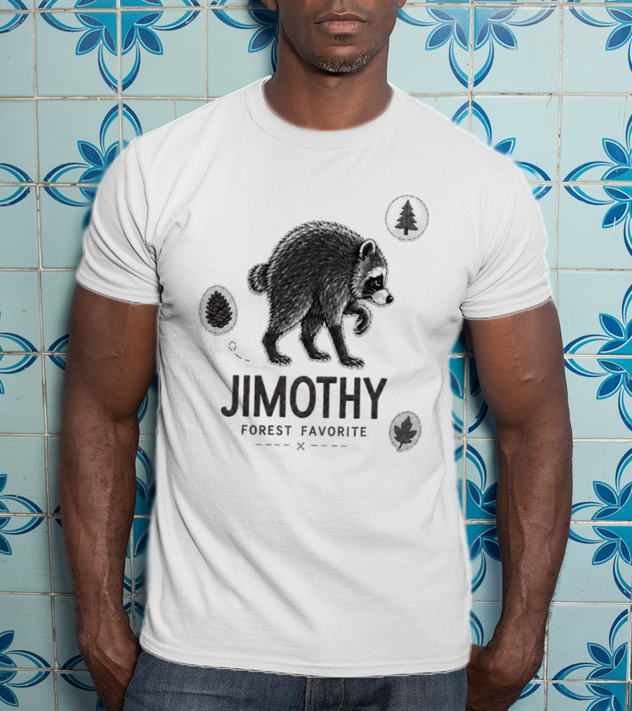 Jimothy Forest Favorite Bear Silhouette And Trees T-Shirt