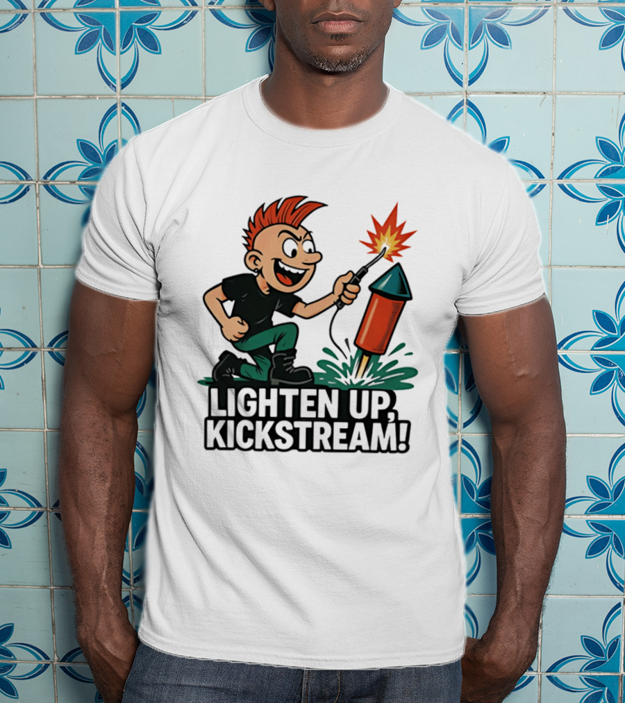 Lighten Up Kickstream Fireworks Rocket Blast T-Shirt