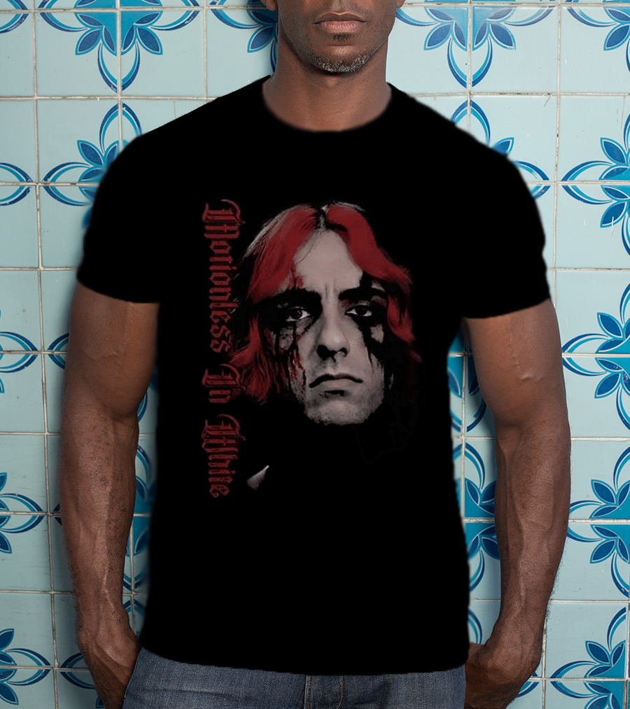 Motionless In White Vinny Decades Black Metal Face Paint Red Hair T-Shirt