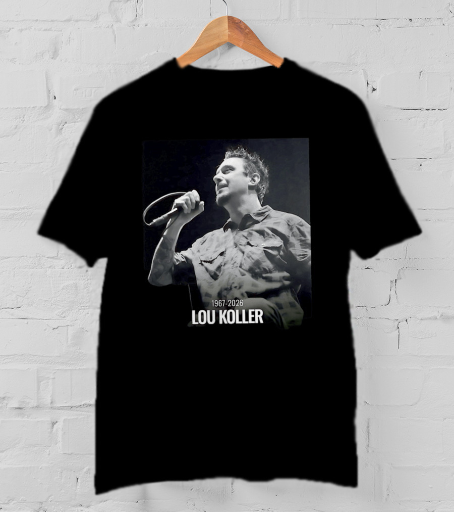 1967 2026 Lou Koller Microphone Plaid Black And White T-Shirt