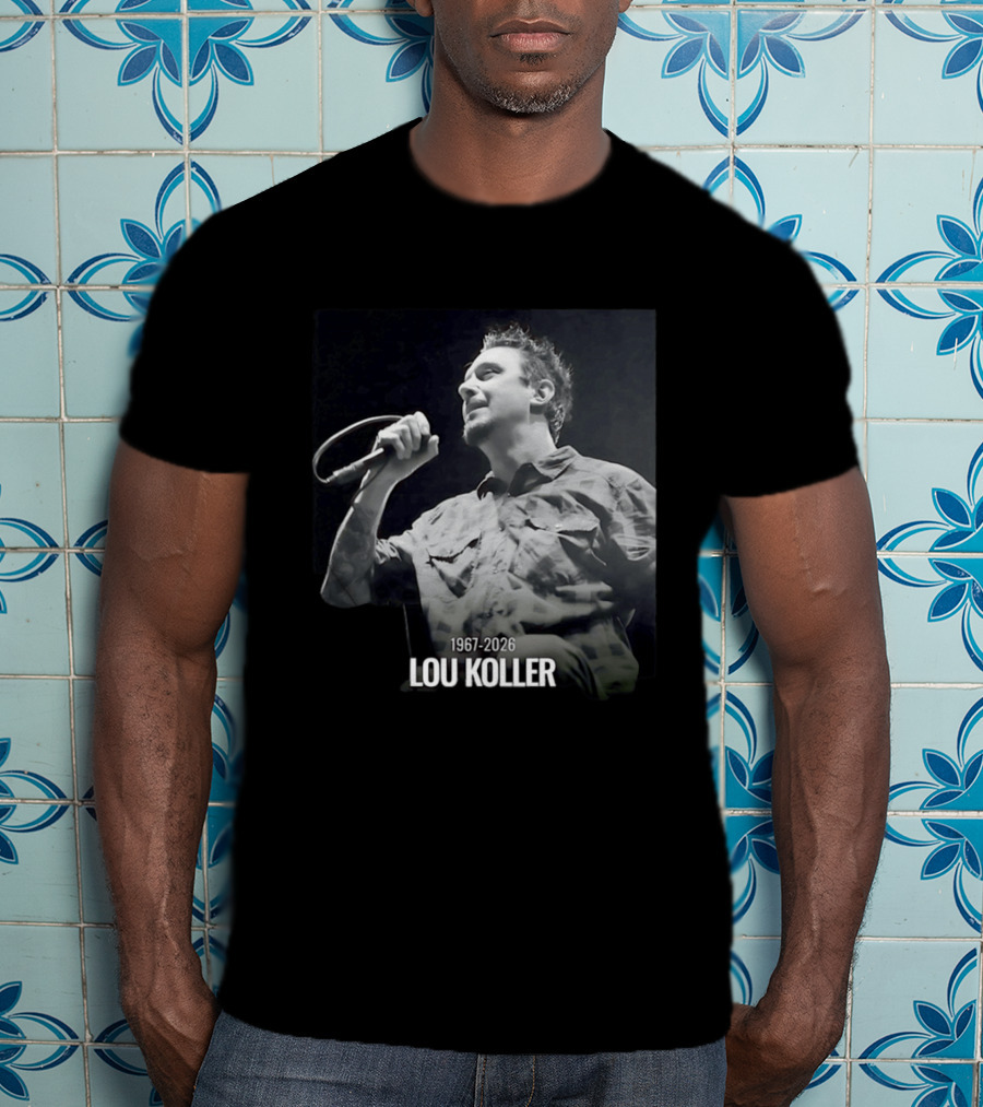 1967 2026 Lou Koller Microphone Plaid Black And White T-Shirt