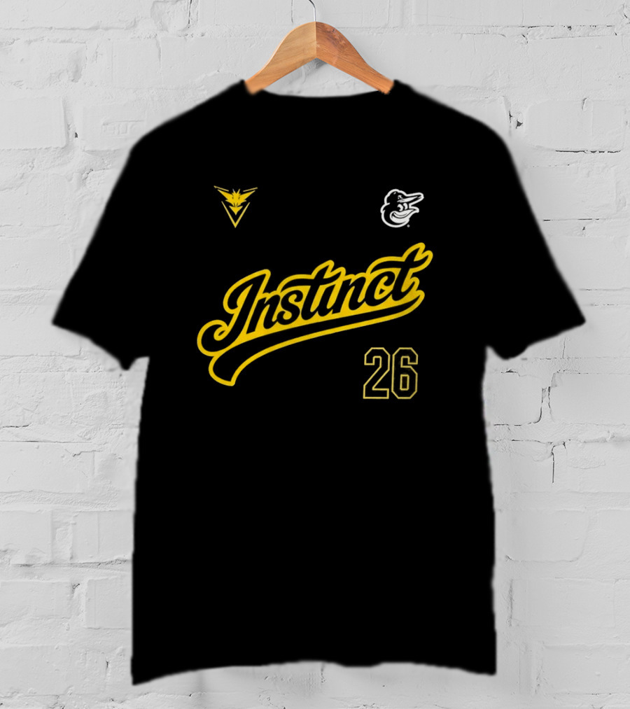 2026 Instinct Orioles Pokémon GO Night Team Yellow 26 T-Shirt