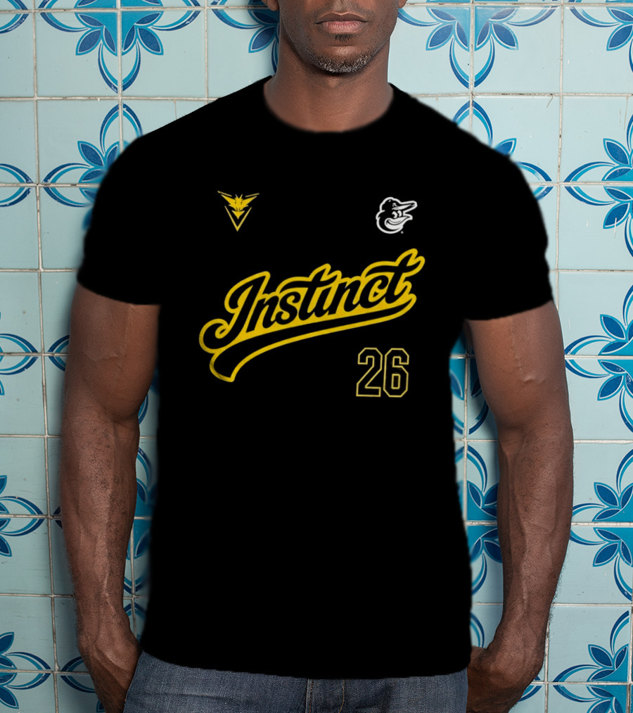 2026 Instinct Orioles Pokémon GO Night Team Yellow 26 T-Shirt
