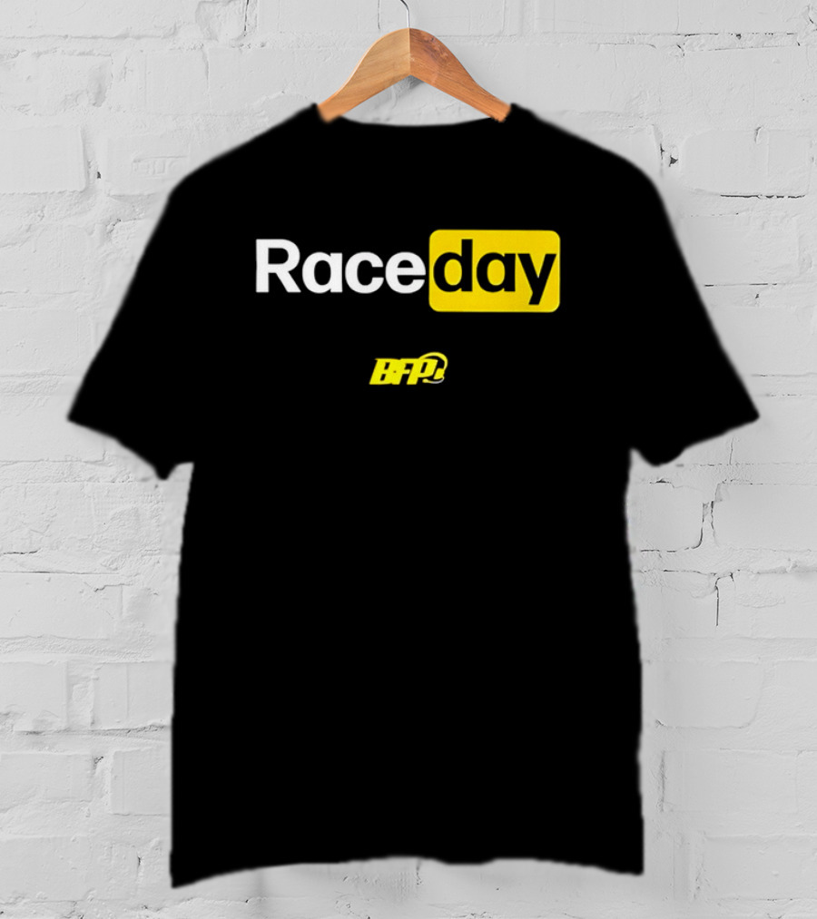 BFP Raceday Bold White Yellow Racing T-Shirt