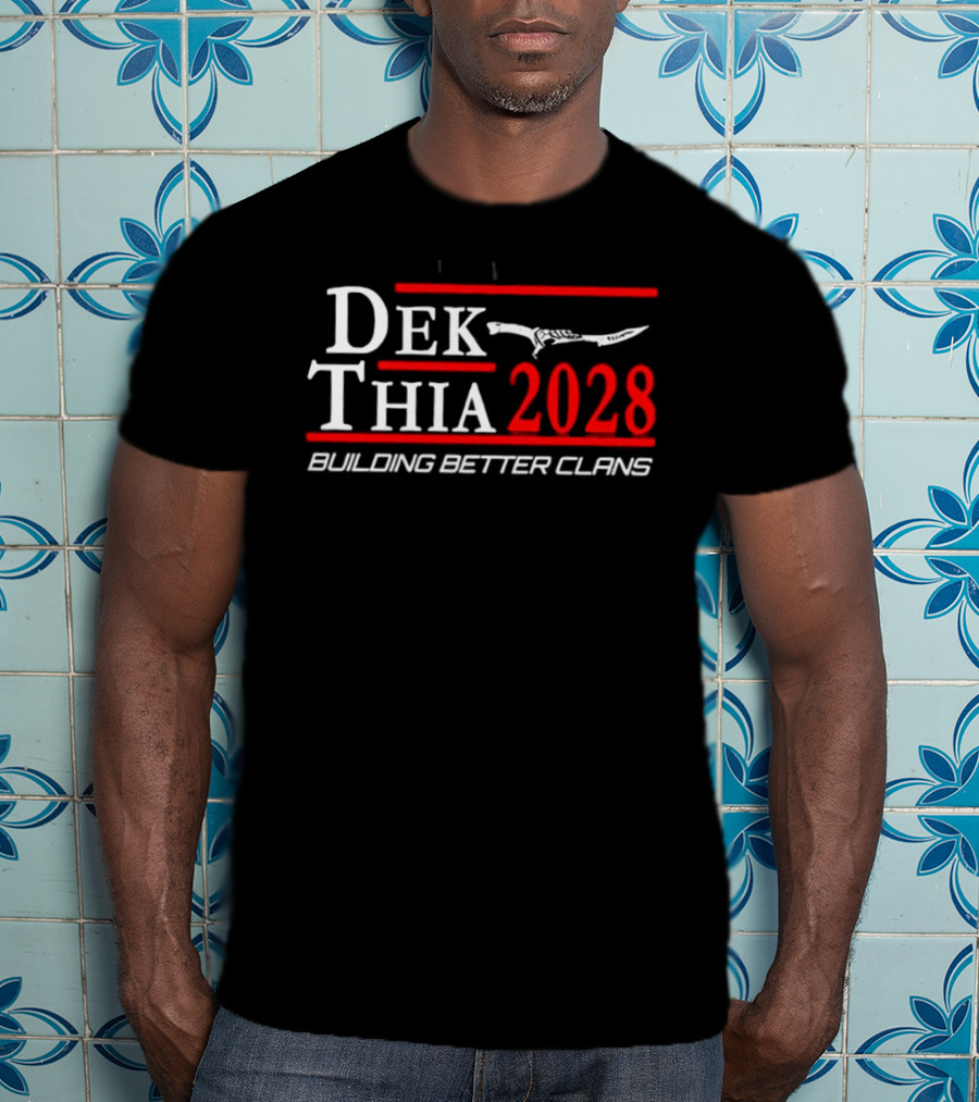 Dek Thia 2028 Building Better Clans Knife T-Shirt