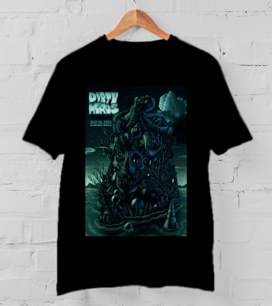 Dirty Heads Toronto Concert Skull Octopus July 26 2026 RBC Amphitheatre T-Shirt