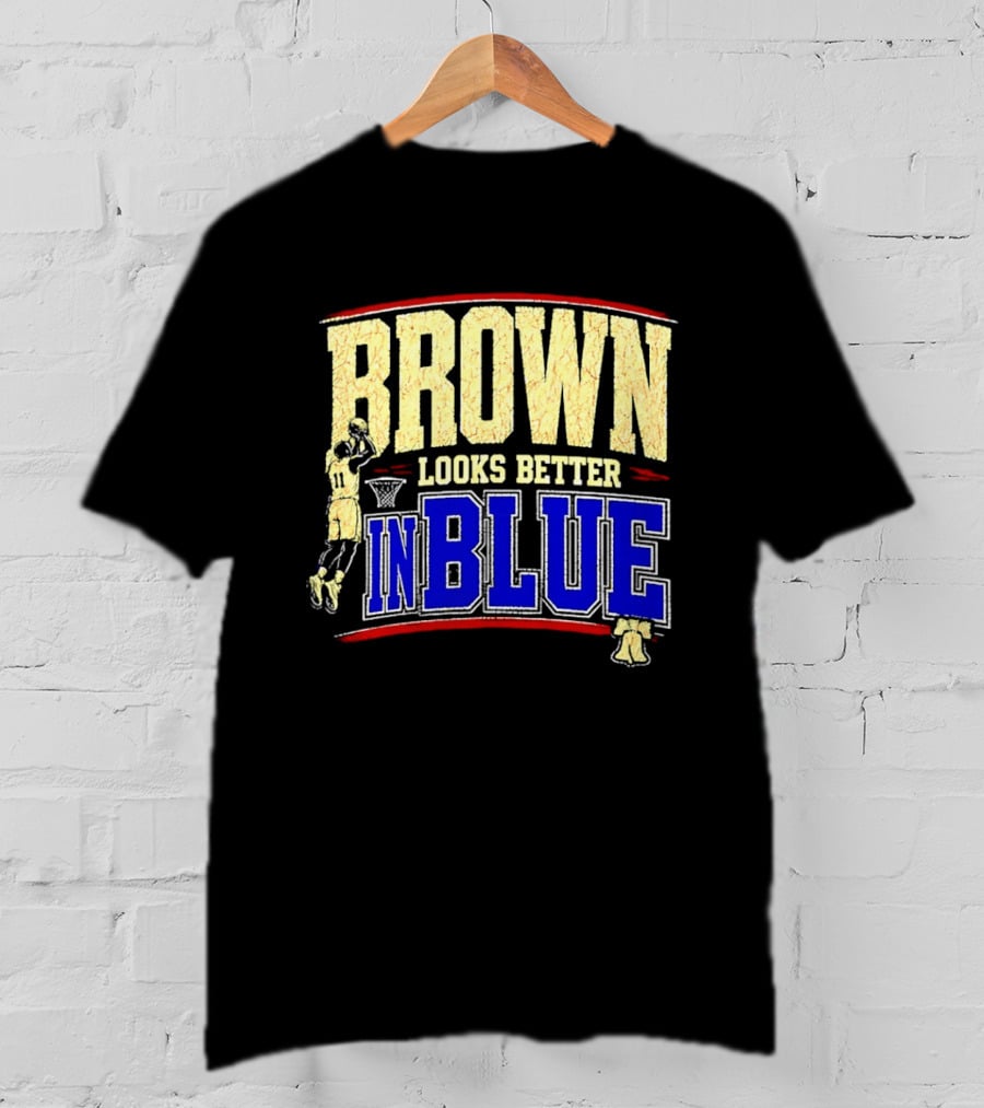 Brown Looks Better In Blue Basketball Dunk T-Shirt