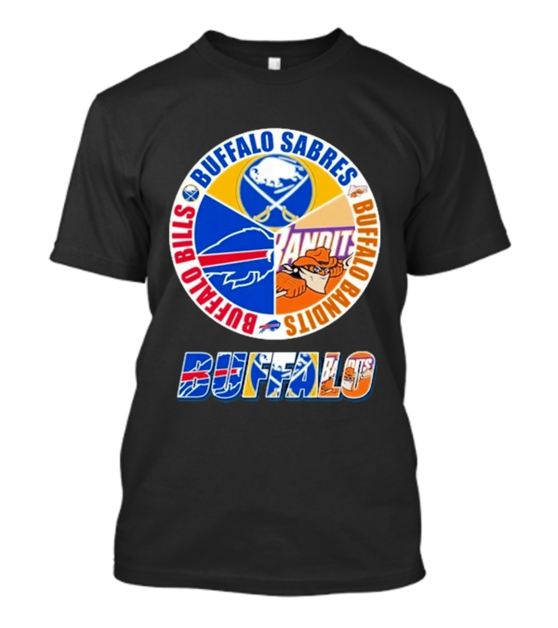 Buffalo Bills Sabres Bandits Logos Buffalo Sports Teams T-Shirt