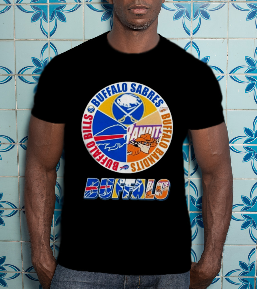 Buffalo Bills Sabres Bandits Logos Buffalo Sports Teams T-Shirt