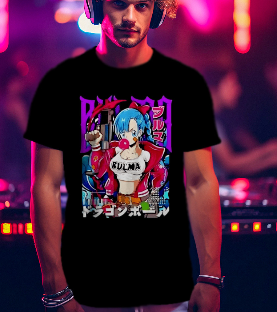 Bulma Dragon Ball Bulma Anime Manga Character Japan Kanji Street T-Shirt