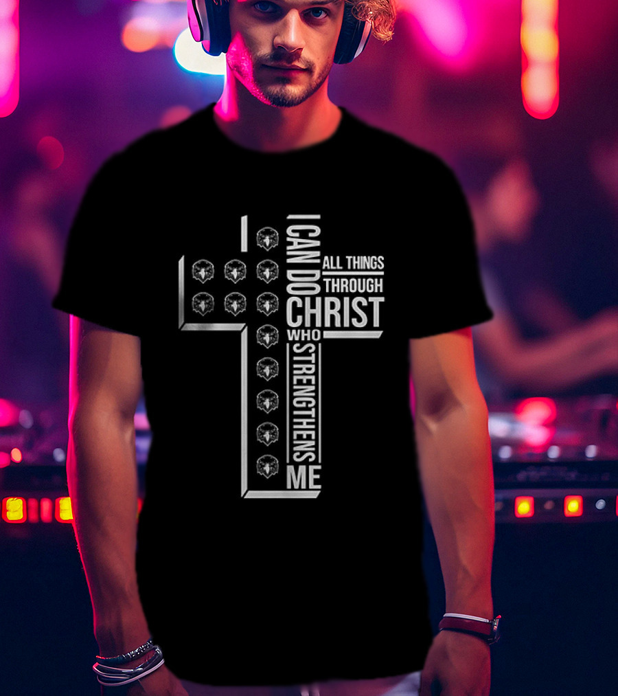 Canyon Ridge Middle School I Can Do All Things Through Christ Who Strengthens Me Cross T-Shirt