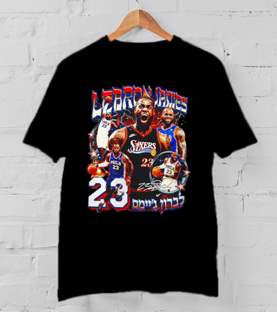 LeBron James 23 Philadelphia Sixers Basketball 76ers Nike NBA T-Shirt