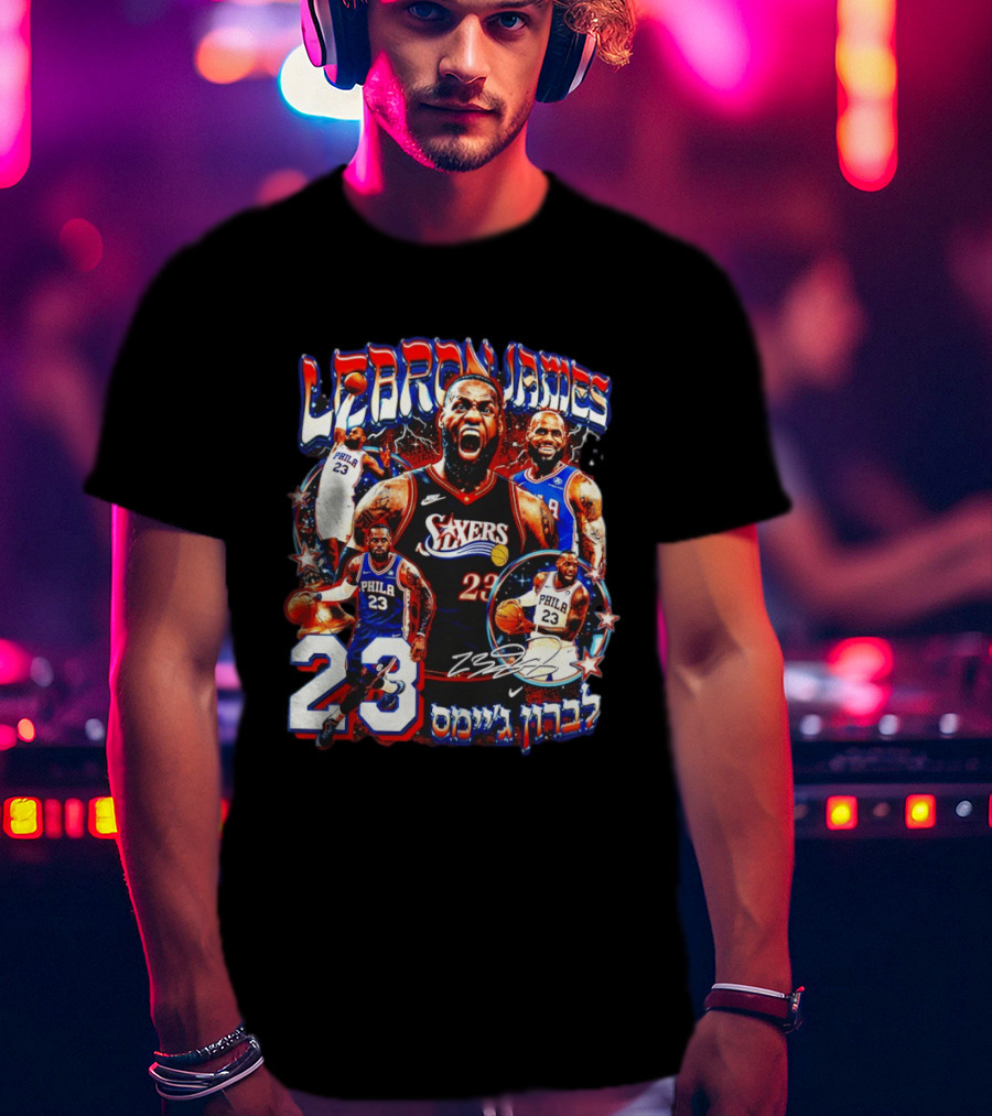 LeBron James 23 Philadelphia Sixers Basketball 76ers Nike NBA T-Shirt