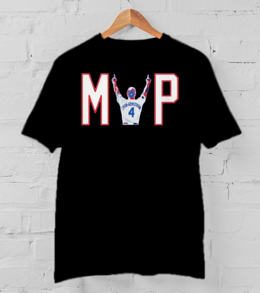 Chicago Cubs Crow Armstrong MVP 4 Baseball Celebration T-Shirt