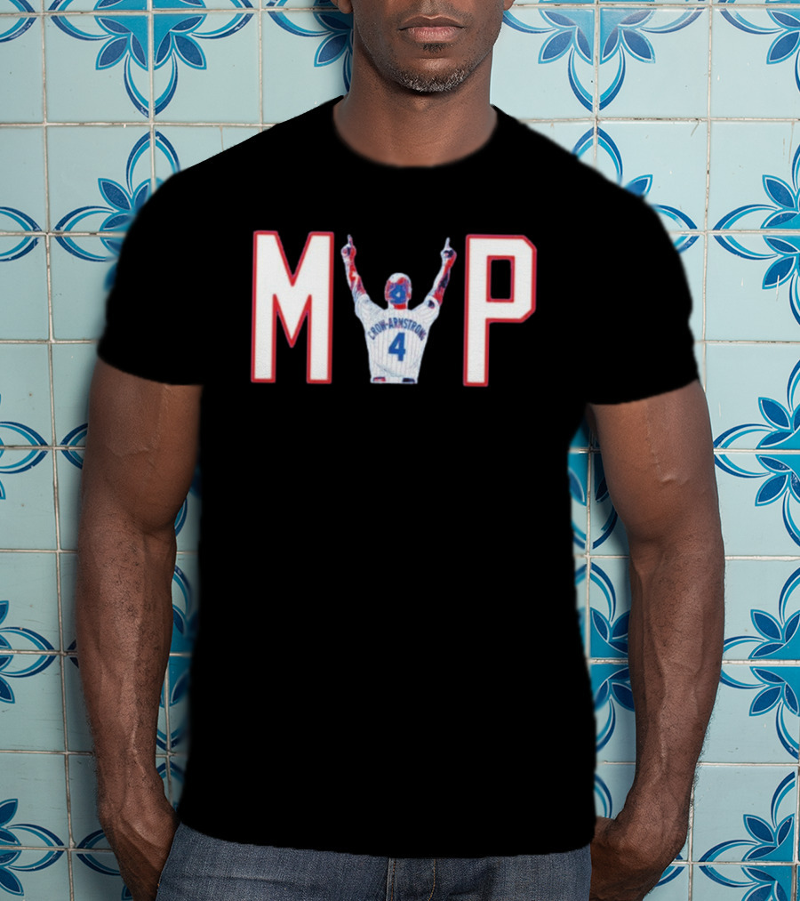 Chicago Cubs Crow Armstrong MVP 4 Baseball Celebration T-Shirt